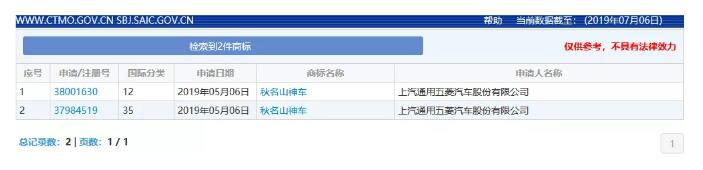 五菱申請注冊“秋名山神車”商標！ 官方玩梗玩出新意？