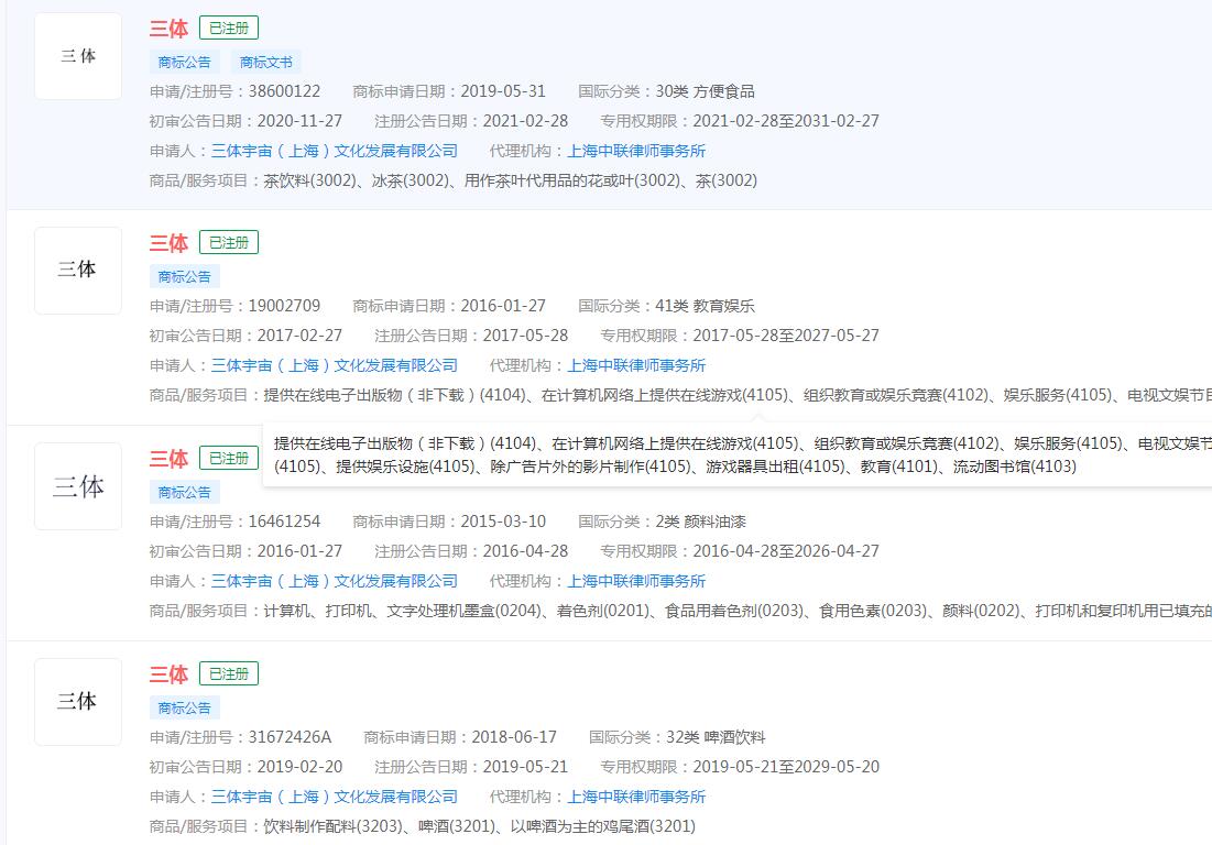 網飛劇版《三體》已開拍，“三體”商標卻已被不同主體注冊商標