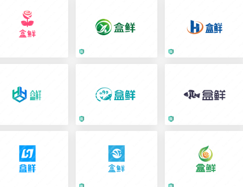 三組蔬菜水果超市logo欣賞：盒鮮、自然鮮言、果然鮮果